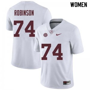NCAA Women's Alabama Crimson Tide #74 Cam Robinson Stitched College Nike Authentic White Football Jersey LX17O18GK
